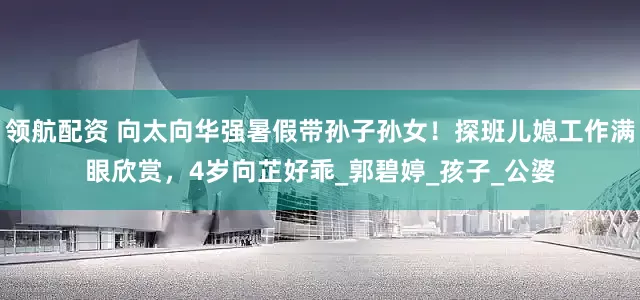 领航配资 向太向华强暑假带孙子孙女！探班儿媳工作满眼欣赏，4岁向芷好乖_郭碧婷_孩子_公婆