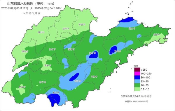 赢翻网 8市局部暴雨! 山东5日中午到6日白天将自西向东出现较明显降雨